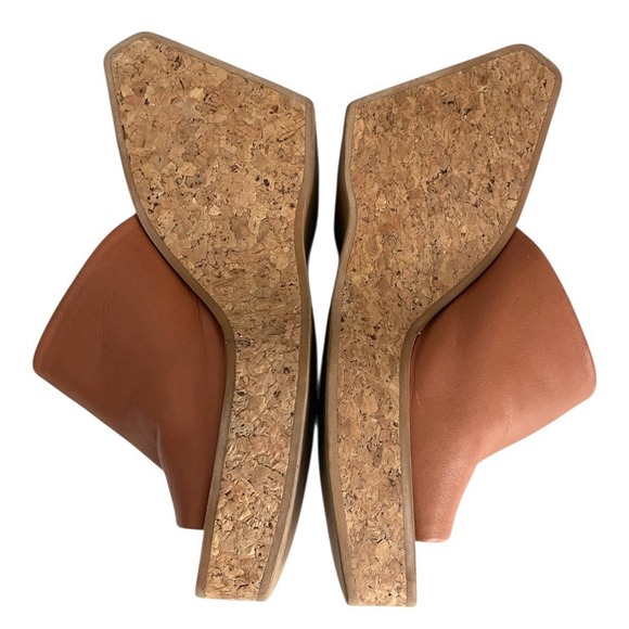 $545 Clergerie Brown Emilia Platform Wedge Slide Sandal Shoes Vacation Sz 37 y2k - Picture 9 of 16